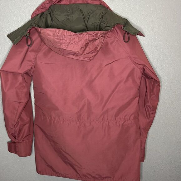 Eddie Bauer Vintage Goretex Dusty Pink Mauve Hooded Jacket Size Small - Picture 13 of 14
